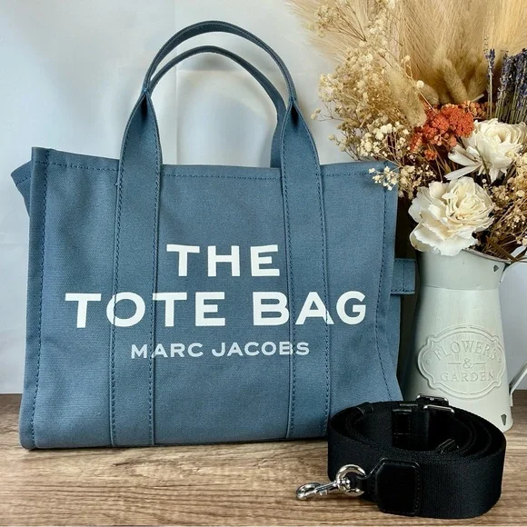 Marc Jacobs Medium Blue Shadow The Tote Canvas‎ Bag - Picture 5 of 16